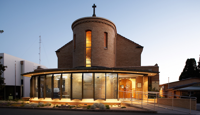Church office and entry, St Peter's, Box Hill, Vic, Australia New glazed entry to 1950's church